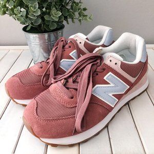 New Balance 574 Core Sneakers - Dusty Rose, Size 8